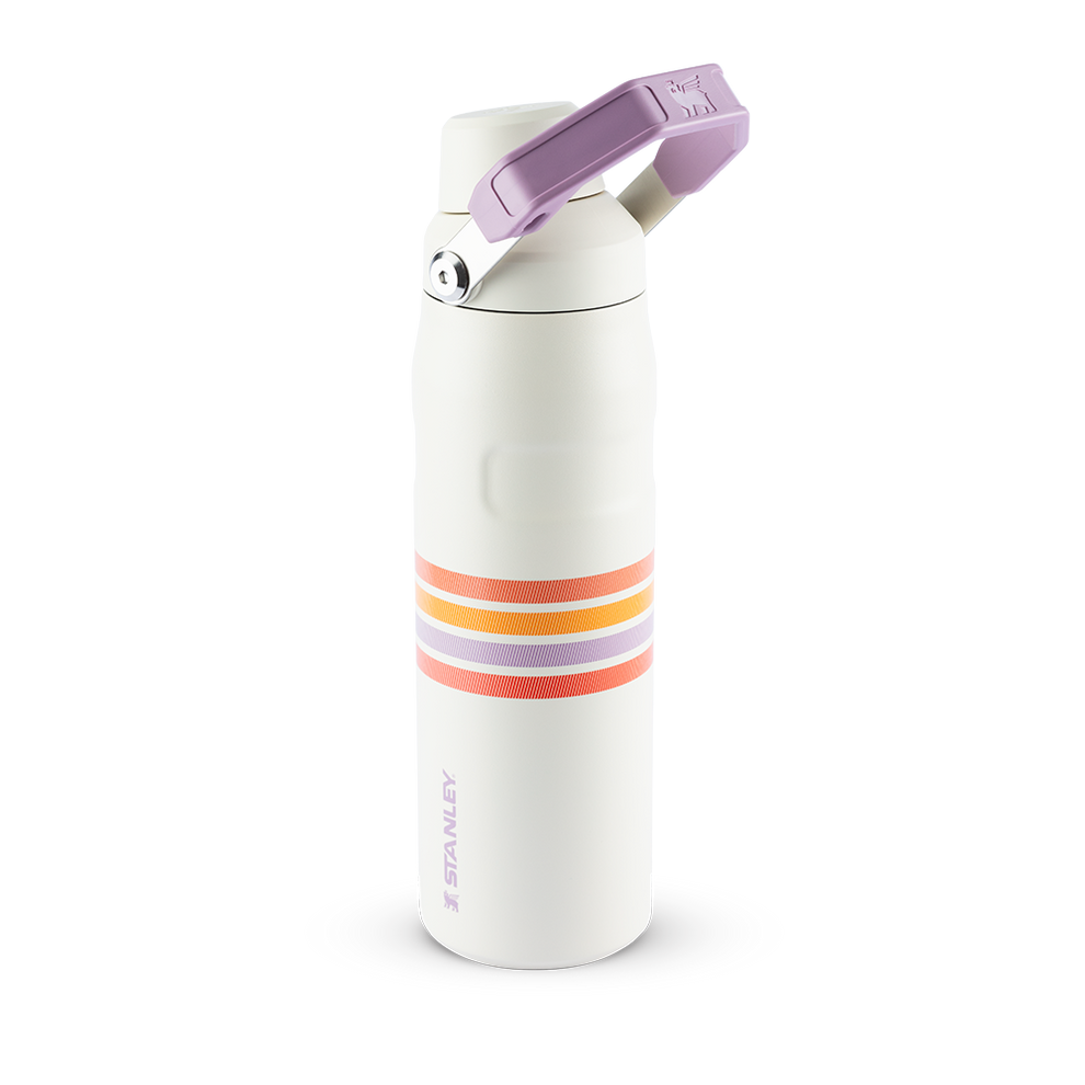 Stanley 1913 Garrafa Térmica Aerolight Fast Flow Varsity Cream Lilac Stripes 710ml