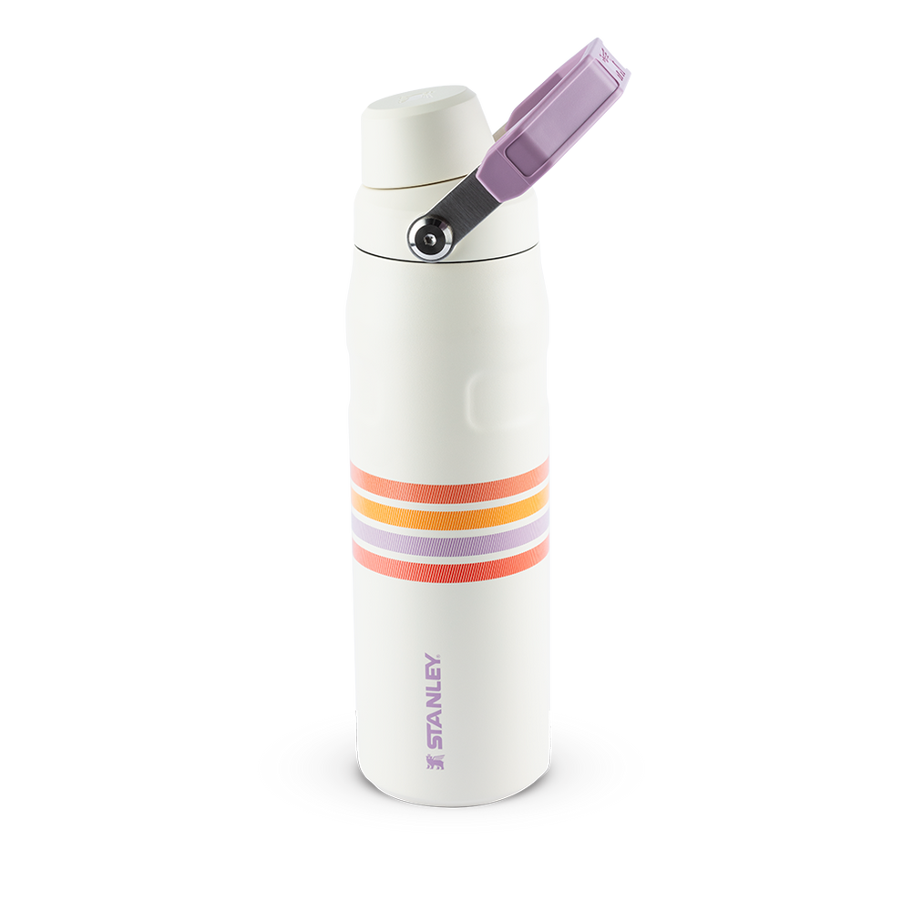 Stanley 1913 Garrafa Térmica Aerolight Fast Flow Varsity Cream Lilac Stripes 710ml