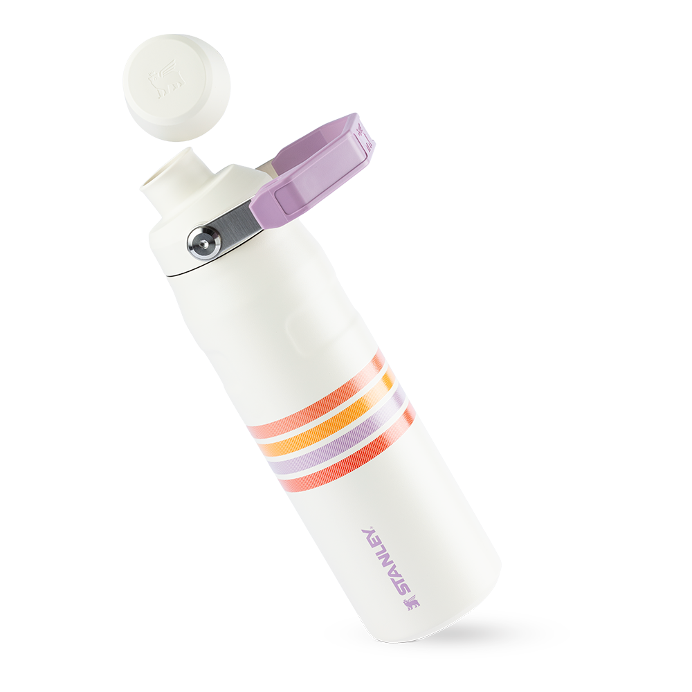 Stanley 1913 Garrafa Térmica Aerolight Fast Flow Varsity Cream Lilac Stripes 710ml  | View 4