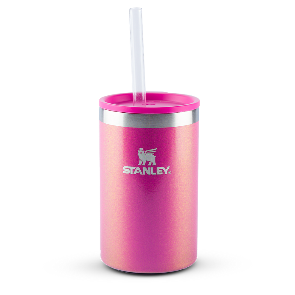 Stanley 1913 Can Cooler com canudo Stanley Dazzle Pink Shimmer 296ML