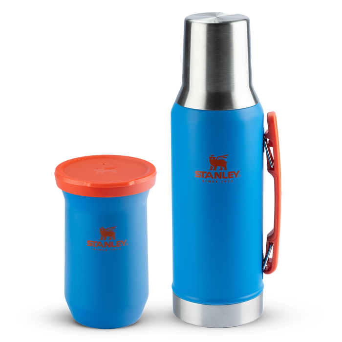 Garrafa Térmica Mate System Azure | 1.2L + Cuia Térmica Terere Azure | 200ML