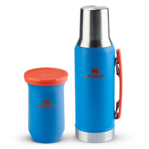Garrafa Térmica Mate System Azure | 1.2L + Cuia Térmica Terere Azure | 200ML