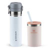 Modelo 1 - Kit Garrafa Térmica Quick Flip Stanley Polar | 710ml e Can Cooler com canudo Rose Quartz | 296ML
