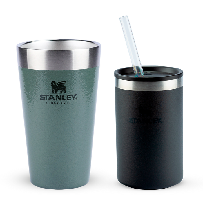 Copo Térmico de Cerveja Stanley Hammertone Green | 473ML e Can Cooler com canudo Black 2.0 | 296ML