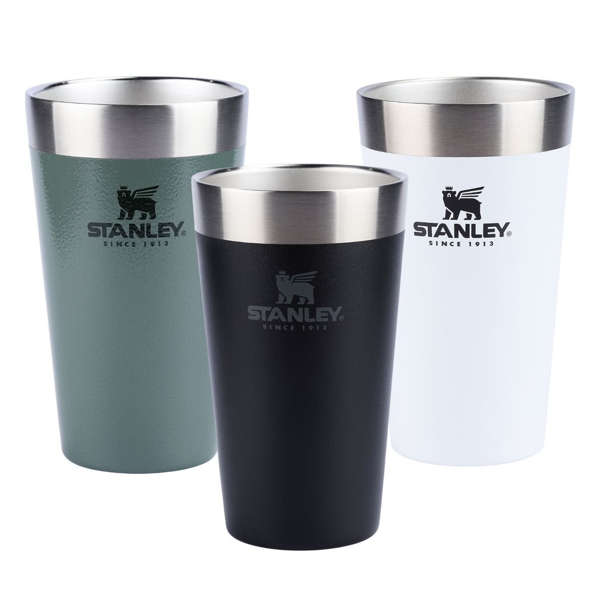Kit 3 Copos Térmicos de Cerveja Stanley Polar, Matte Black e Hammertone Green | 473ML
