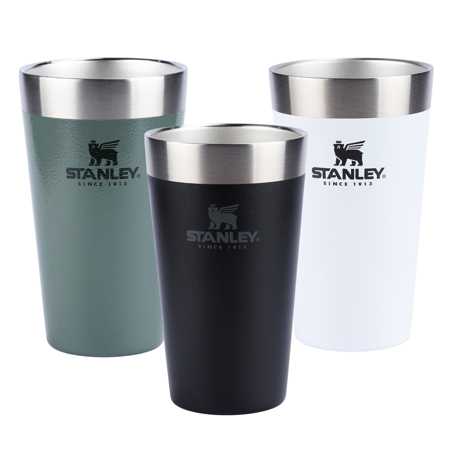 Kit 3 Copos Térmicos de Cerveja Stanley Polar, Matte Black e Hammertone Green | 473ML