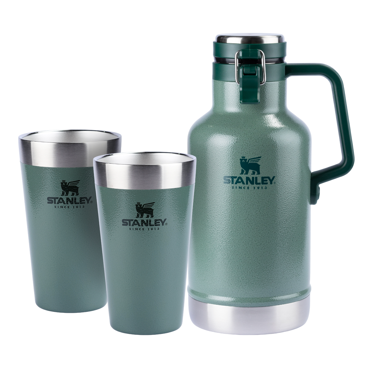 Kit Growler + 2 Copos Térmicos de Cerveja Hammertone Green