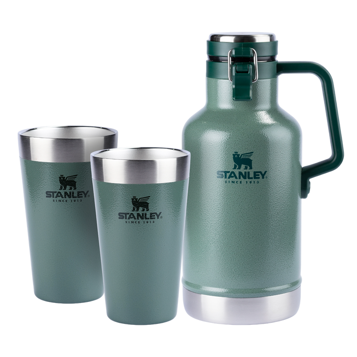 Kit Growler + 2 Copos Térmicos de Cerveja Hammertone Green