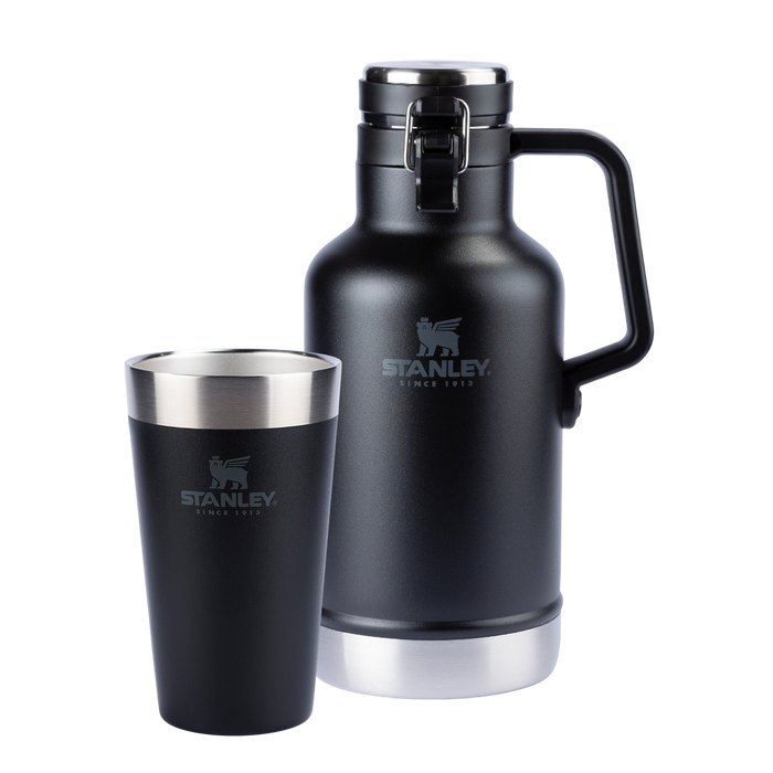 Kit Growler + Copo Térmico de Cerveja Matte Black