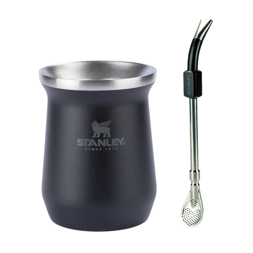 Kit Cuia Térmica Matte Black | 236ml e Bomba para mate Stanley (Colher) - Matte Black