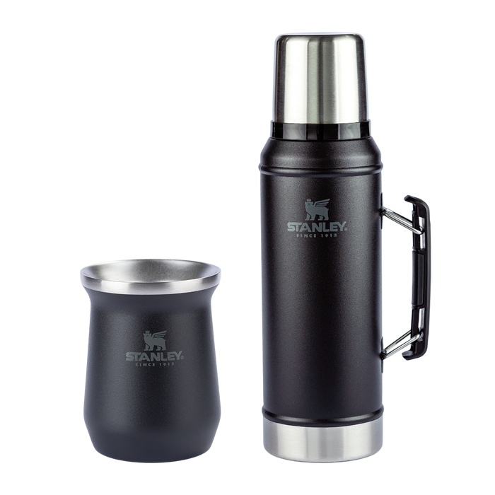 Garrafa Térmica Classic 0.95L e Cuia Térmica Matte Black