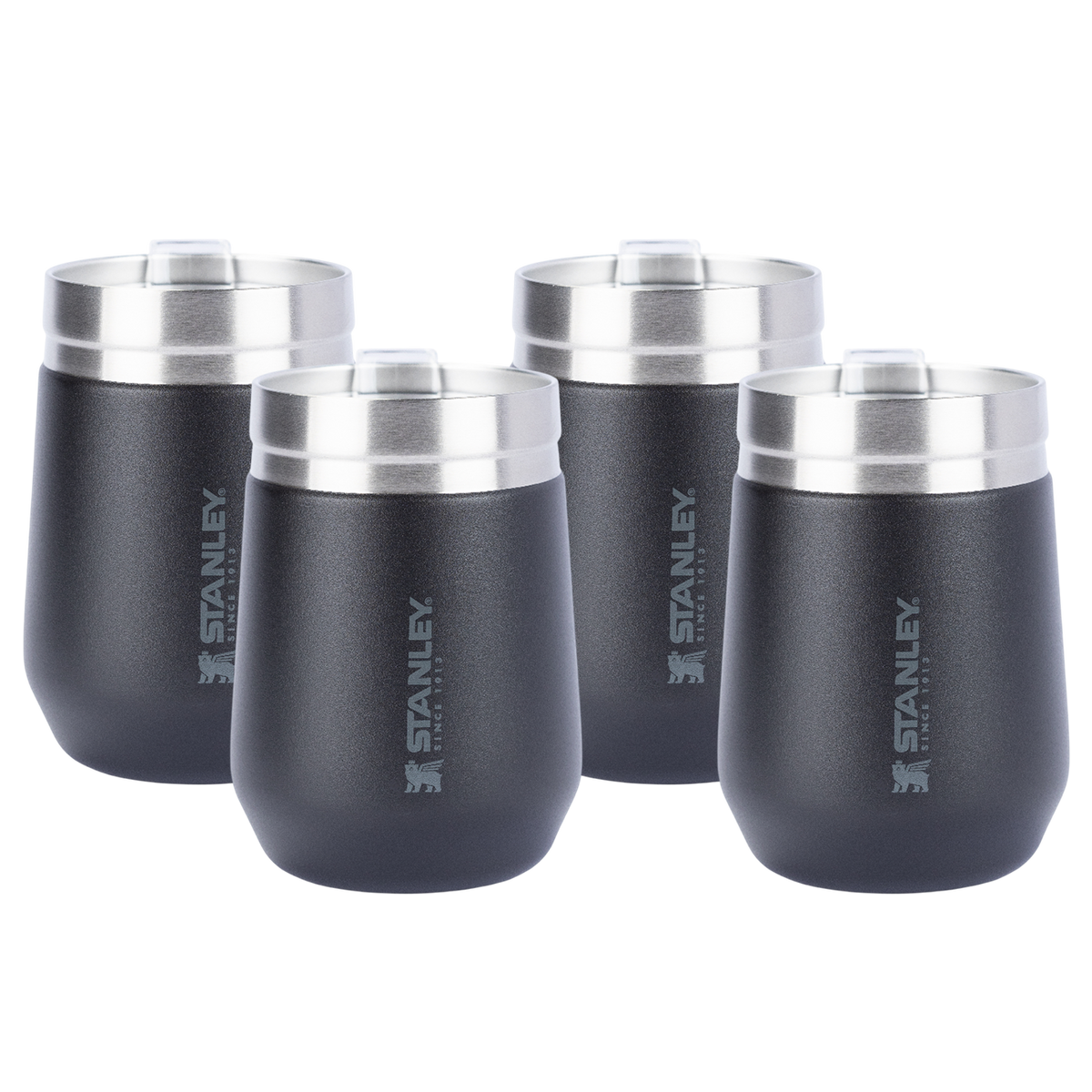 Kit 4 Copos Térmicos Everyday Matte Black | 296ML