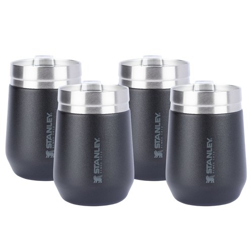 Kit 4 Copos Térmicos Everyday Matte Black | 296ML