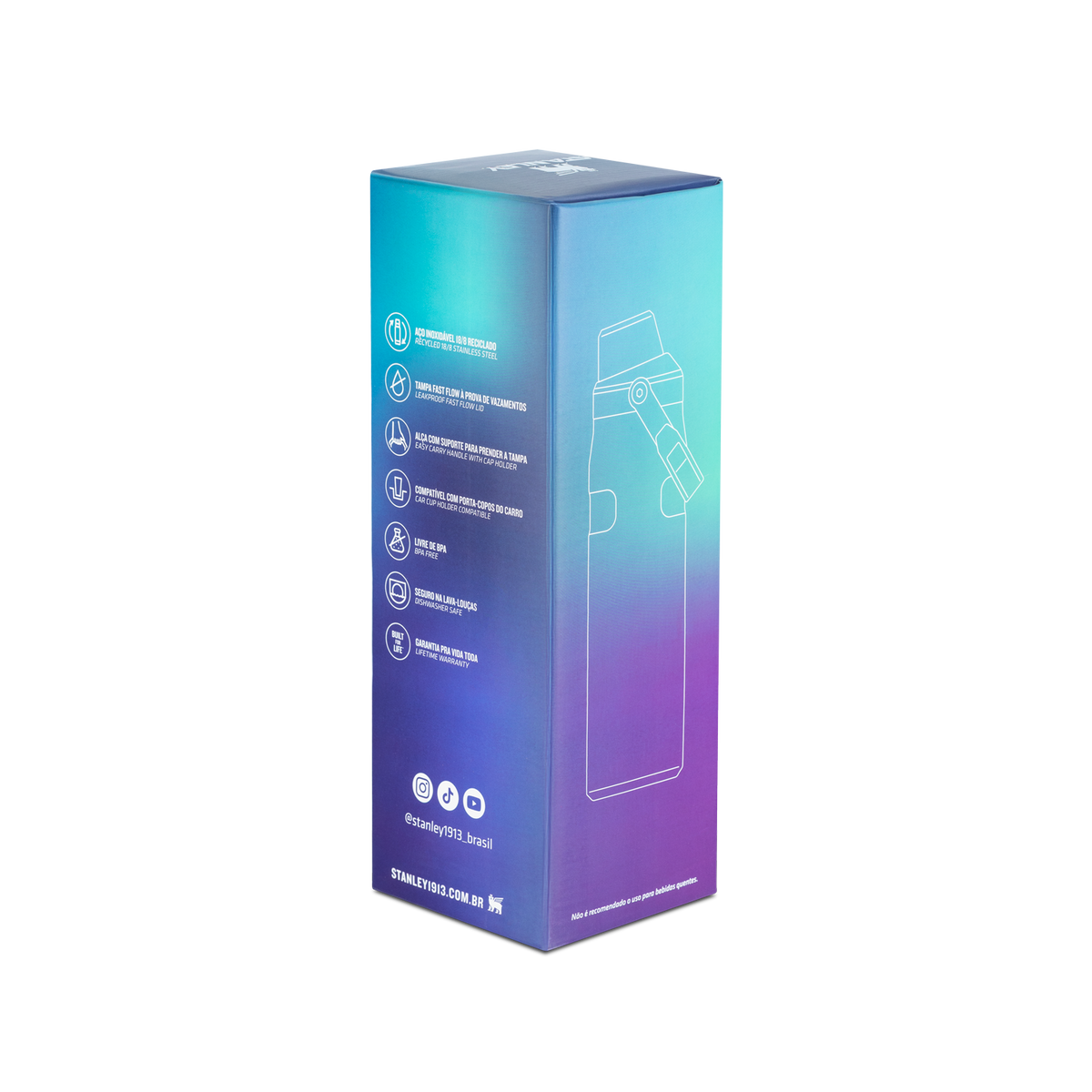 Garrafa Térmica Aerolight Fast Flow Coastal Teal New Frequency | 710ml