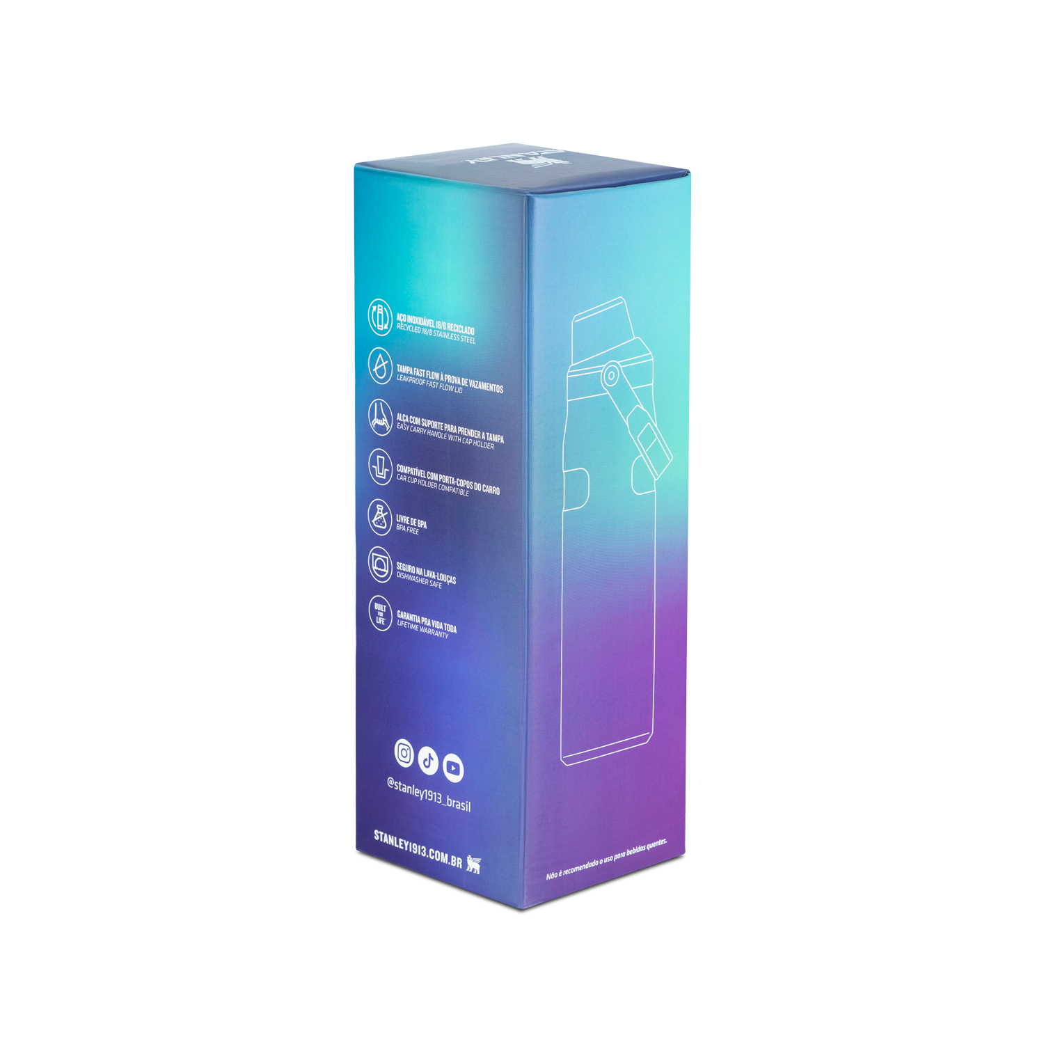 Garrafa Térmica Aerolight Fast Flow Coastal Teal New Frequency | 710ml