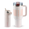 Modelo 1 - Kit Hidratação Rose Quartz: Quencher Protour 1.18l + Aerolight Flip Straw 473ml
