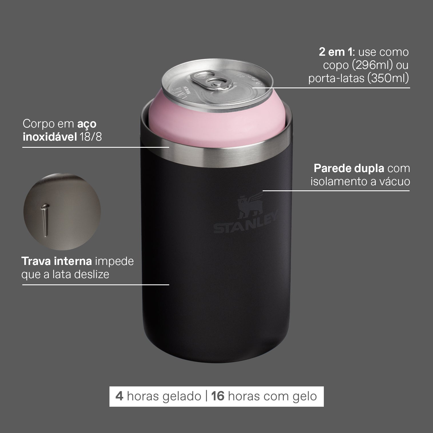 Can Cooler Stanley Black | 296ML