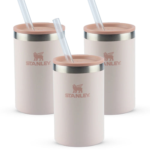 Kit 3 Can Cooler com canudo Rose Quartz | 296ML