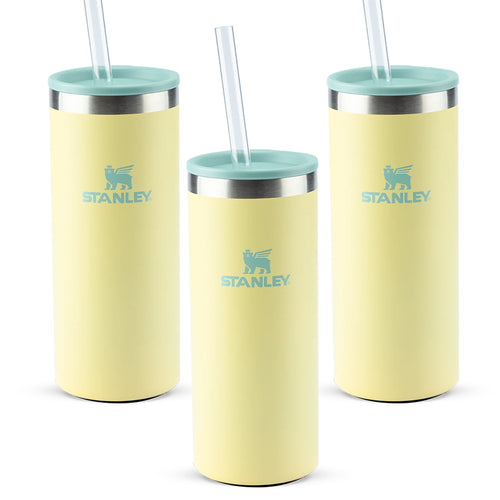 Kit 3 Can Cooler Slim com canudo Pomelo | 296ML