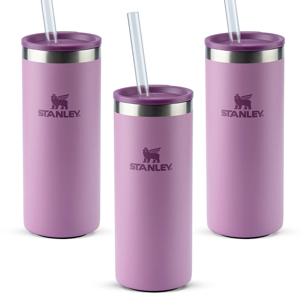 Kit 3 Can Cooler Slim com canudo Lilac | 296ML