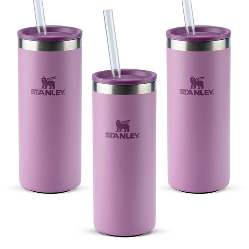 Kit 3 Can Cooler Slim com canudo Lilac | 296ML