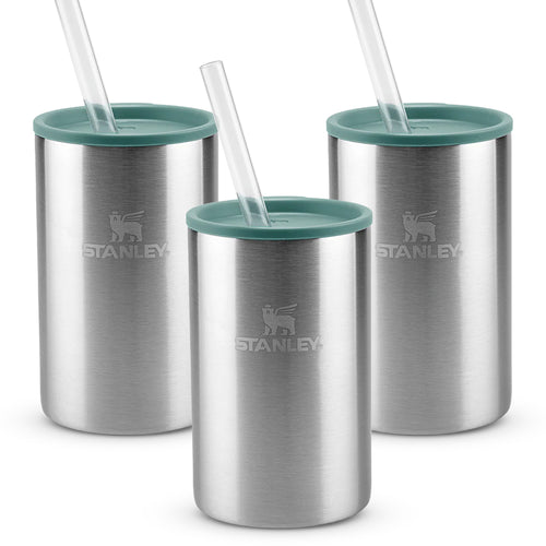 Kit 3 Can Cooler com canudo Stainless Steel Shale | 296ML
