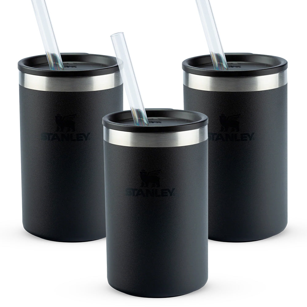 Kit 3 Can Cooler com canudo Black 2.0 | 296ML
