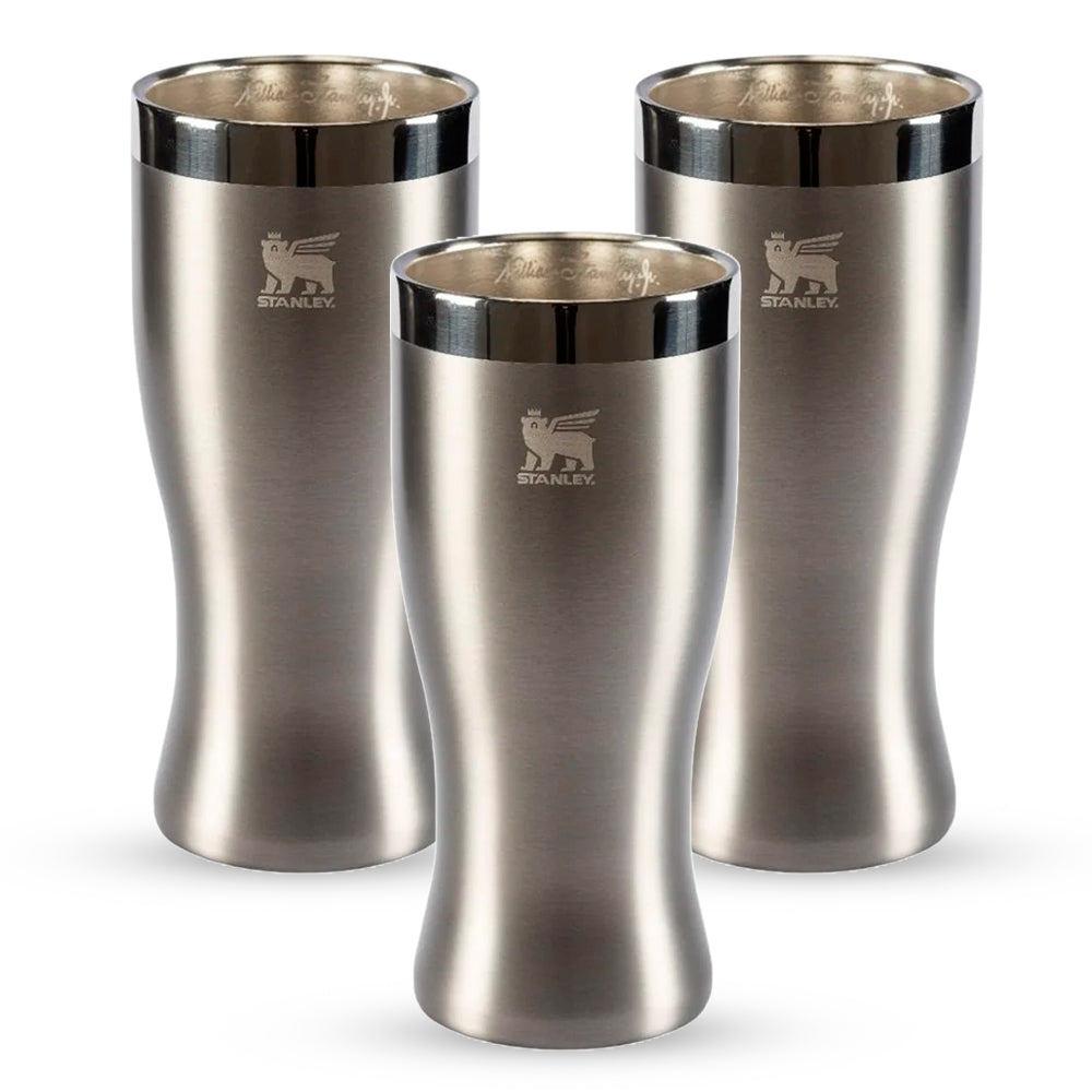 Kit 3 Copos Happy Hour Pilsner Glass Stainless Steel | 444ml