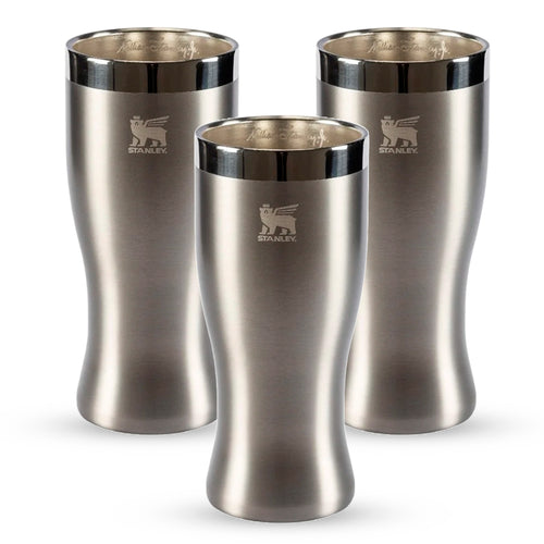 Kit 3 Copos Happy Hour Pilsner Glass Stainless Steel | 444ml