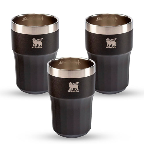 Kit 3 Copos Beer Tumbler Happy Hour Foundry  Black | 384ml
