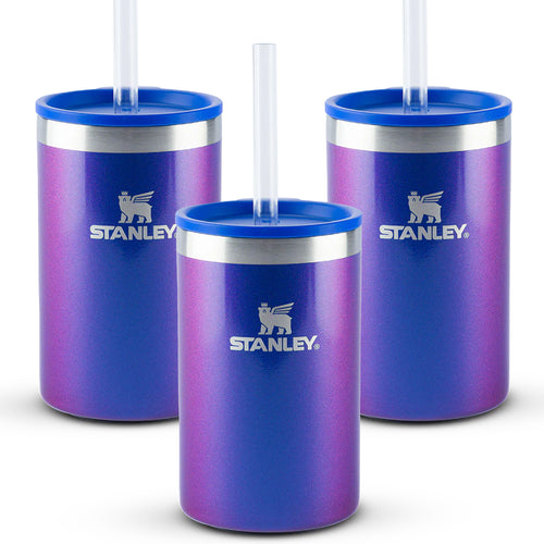 Kit 3 Can Cooler com Canudo Sapphire Shimmer | 296ml