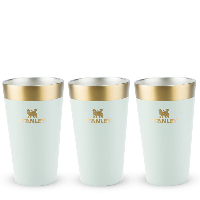 Kit 3 Copos Térmicos De Cerveja Gilded Celadon | 473ml