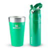 Modelo 1 - Copo Térmico de Cerveja Stanley Clover Shimmer | 473ml e Garrafa Térmica Aerolight Flip Straw Stanley Clover Shimmer | 710ML
