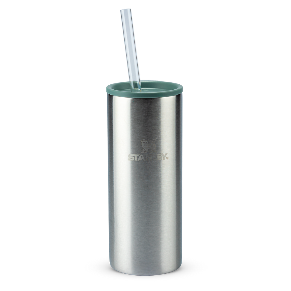 Stanley 1913 Can Cooler Slim com canudo Stainless Steel Shale 296ML