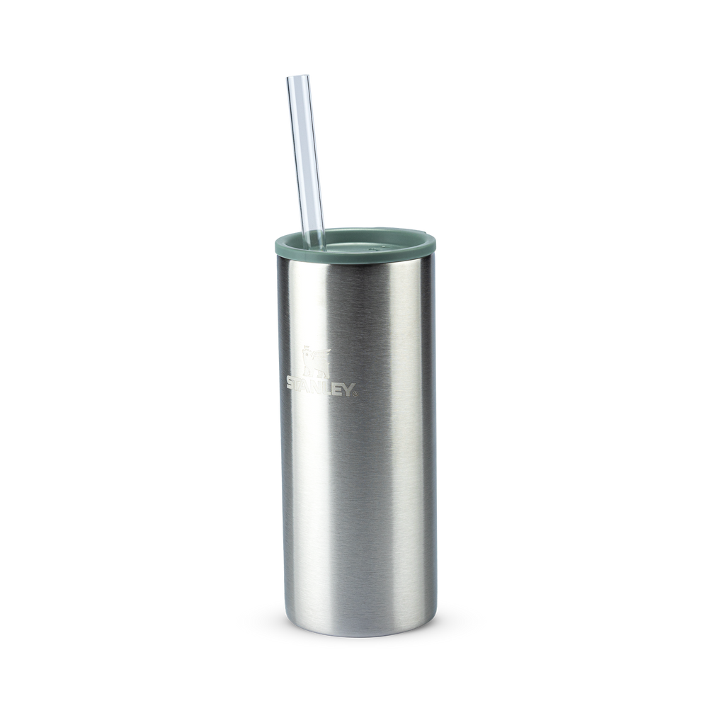 Stanley 1913 Can Cooler Slim com canudo Stainless Steel Shale 296ML