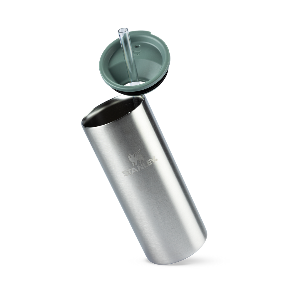 Stanley 1913 Can Cooler Slim com canudo Stainless Steel Shale 296ML