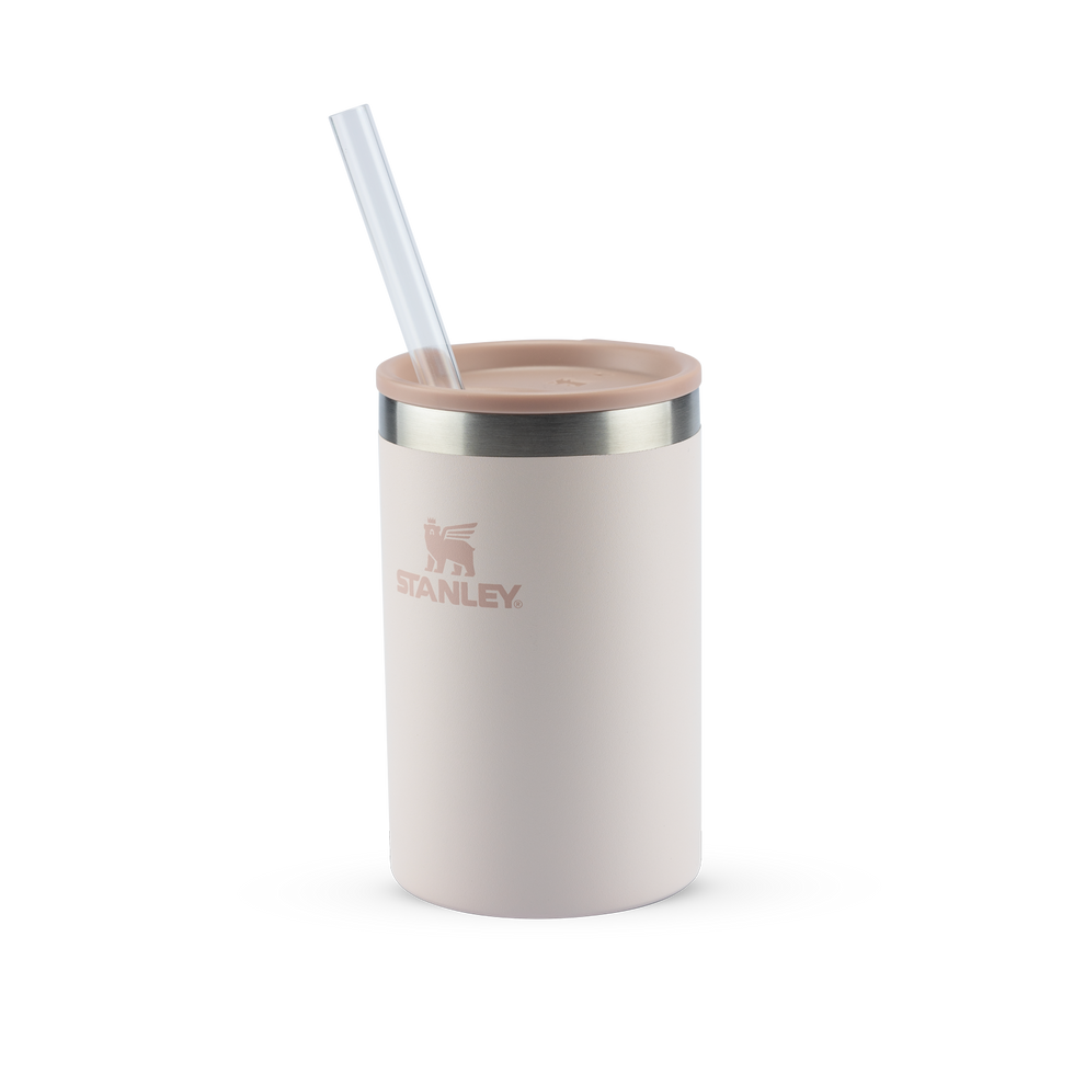 Stanley 1913 Can Cooler com canudo Rose Quartz 296ML